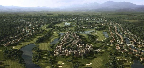 belek golf golf course birds eye view